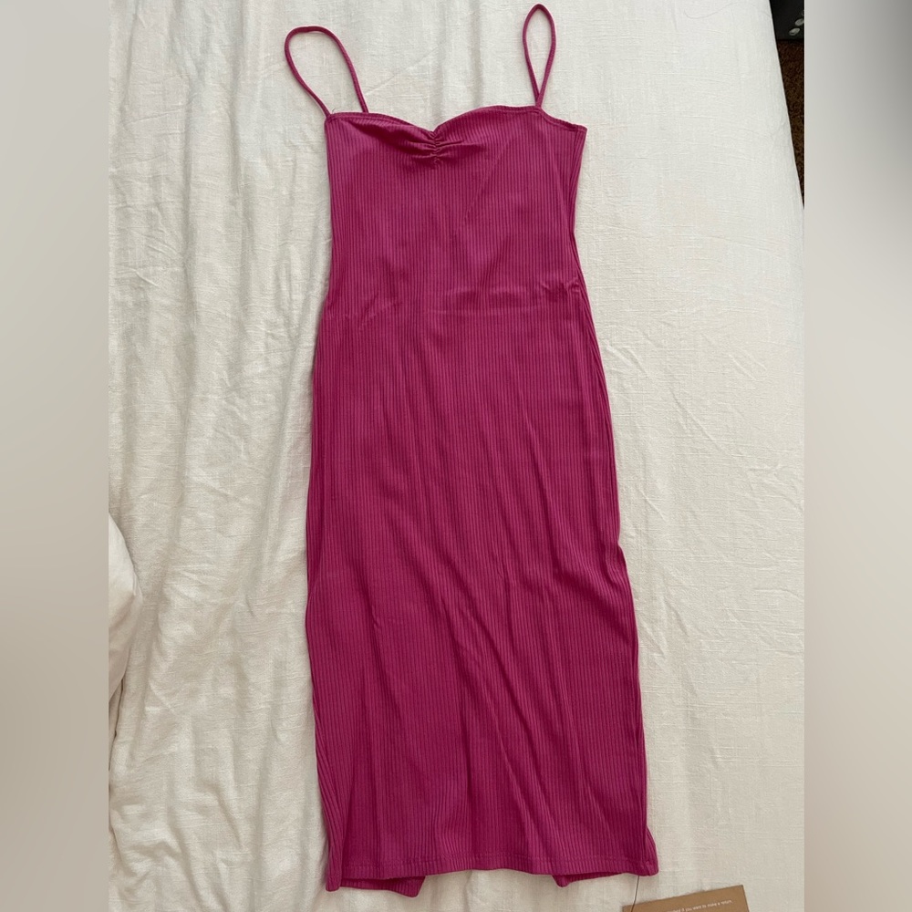 REFORMATION knit dress pink